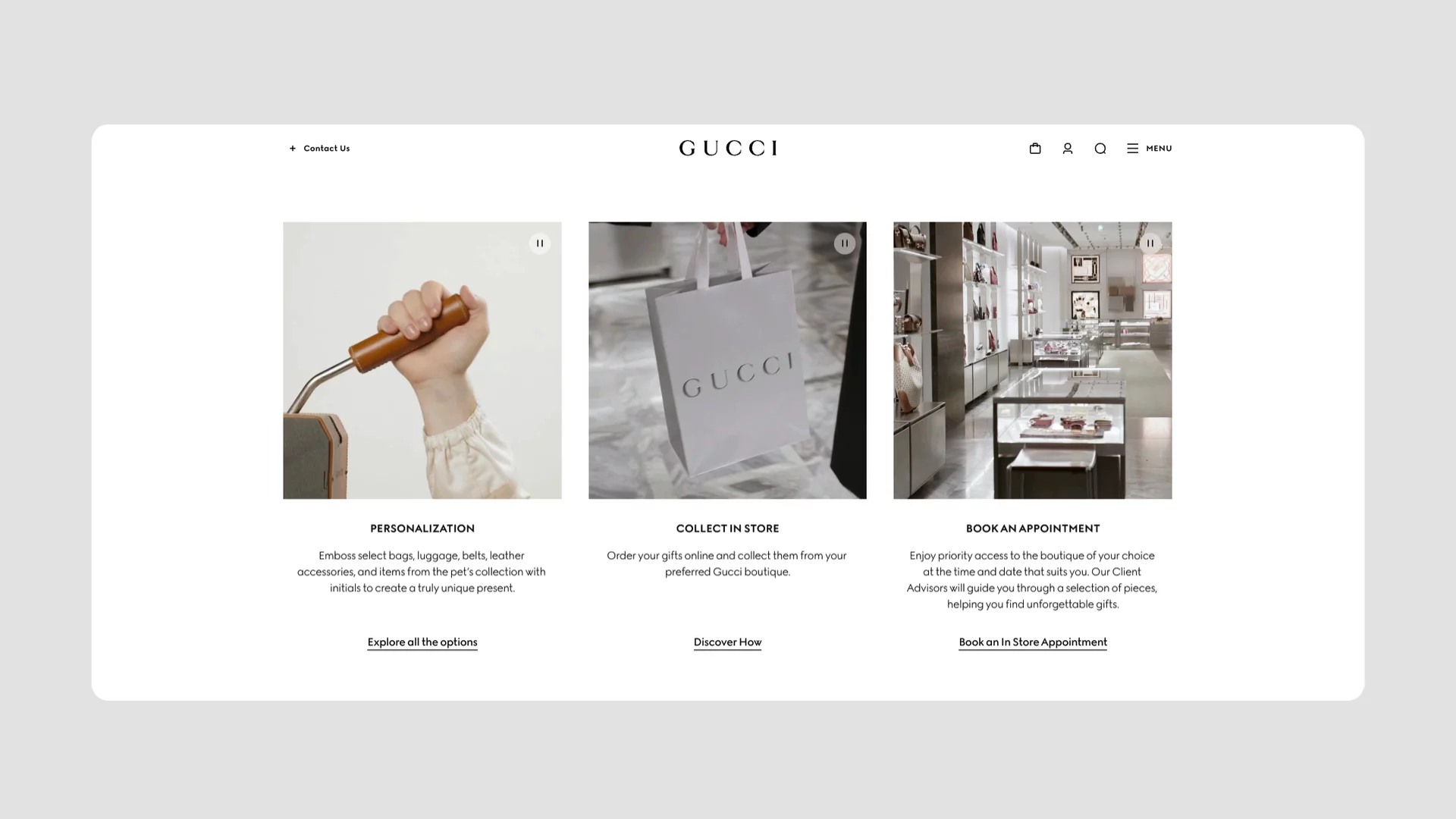 video showing how Gucci uses videos to focus the attention on the details of their products