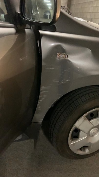 Mobile Dent Medic - BEFORE - Turn up your audio and hear the creaking and snap of my car door as I open and close. Ugh!! - Mobile Dent Repair Near Me