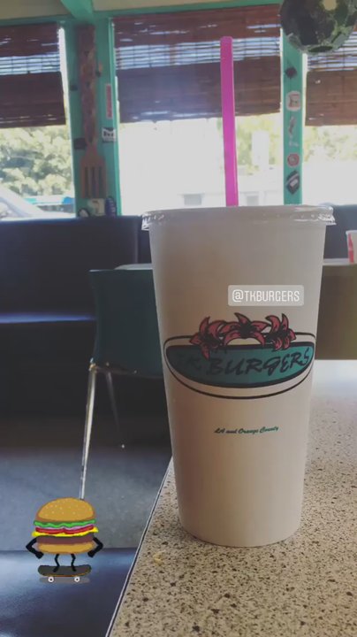 TK Burgers - Large Soda inside - Burgers Near Me - Costa Mesa, California