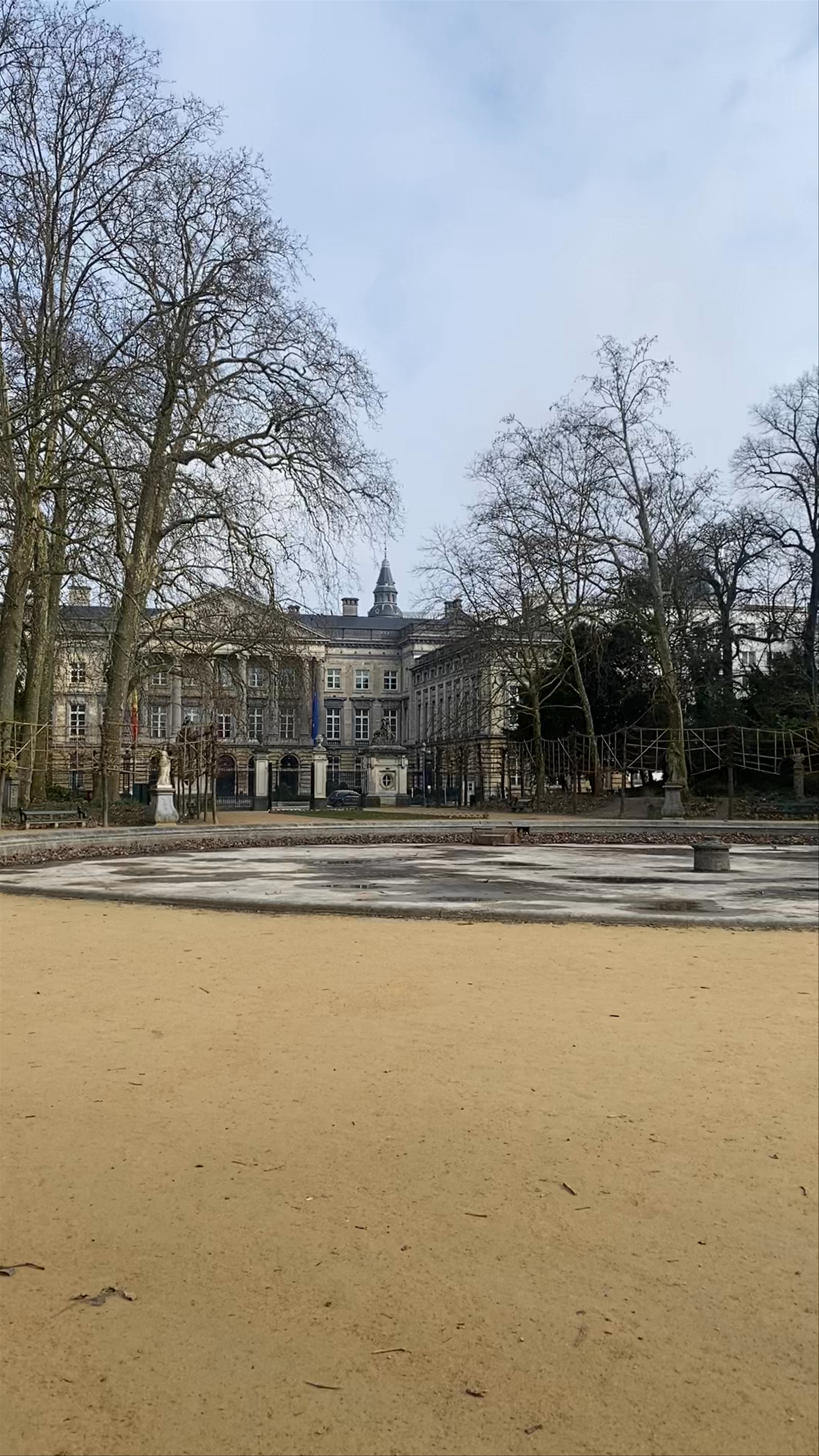 Tranquil Stroll Through Brussels Park in Early March