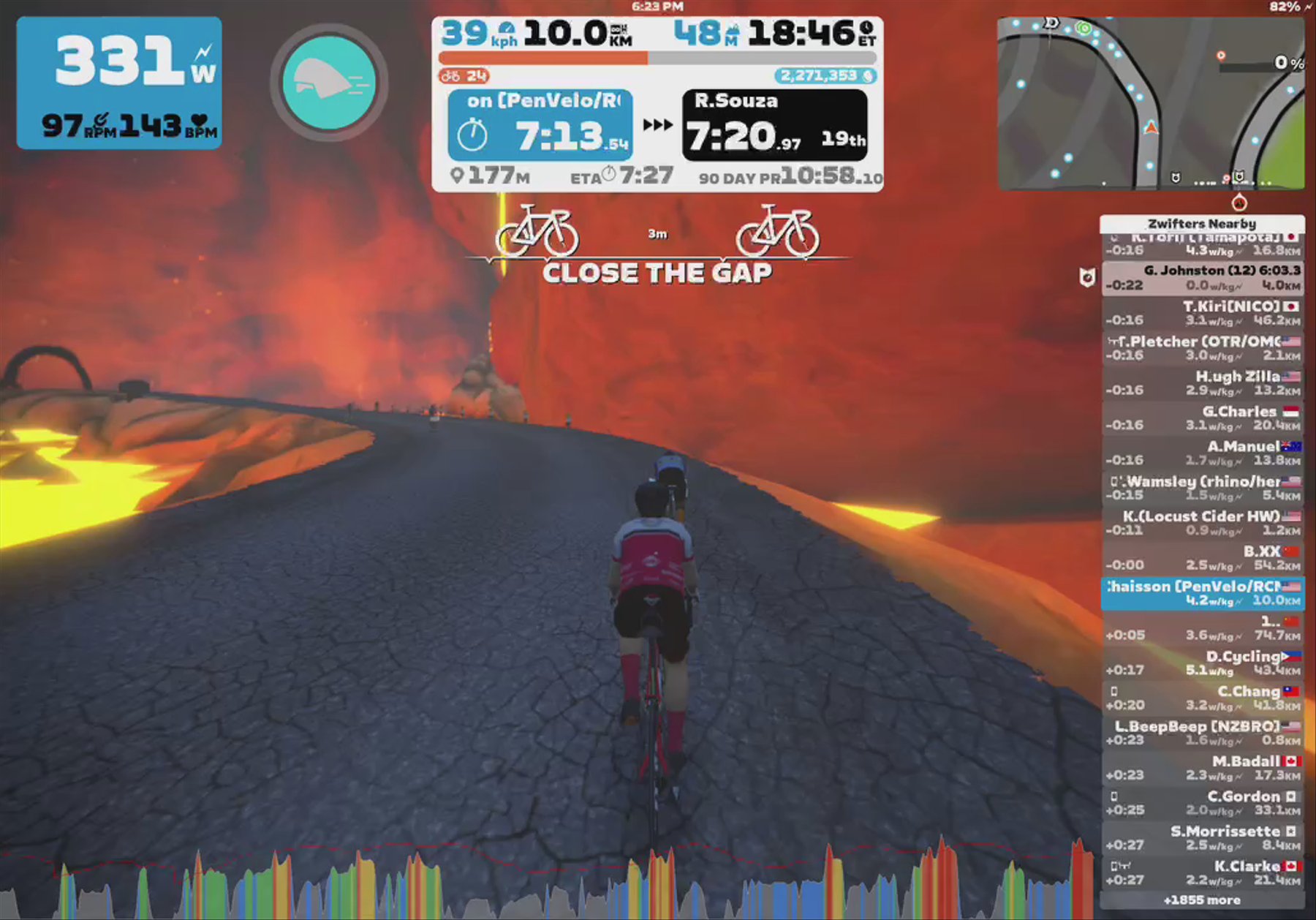 Zwift - Pacer Group Ride: Volcano Circuit in Watopia with Genie