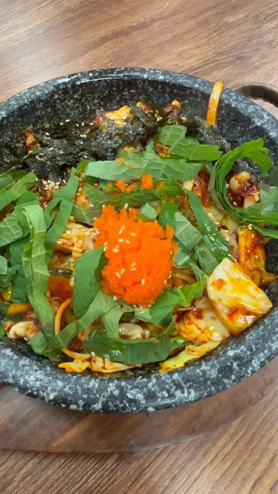 Mimi Noodle - Octopus Bibimbap (the sizzle is everything) - Korean Near Me - Walnut, California