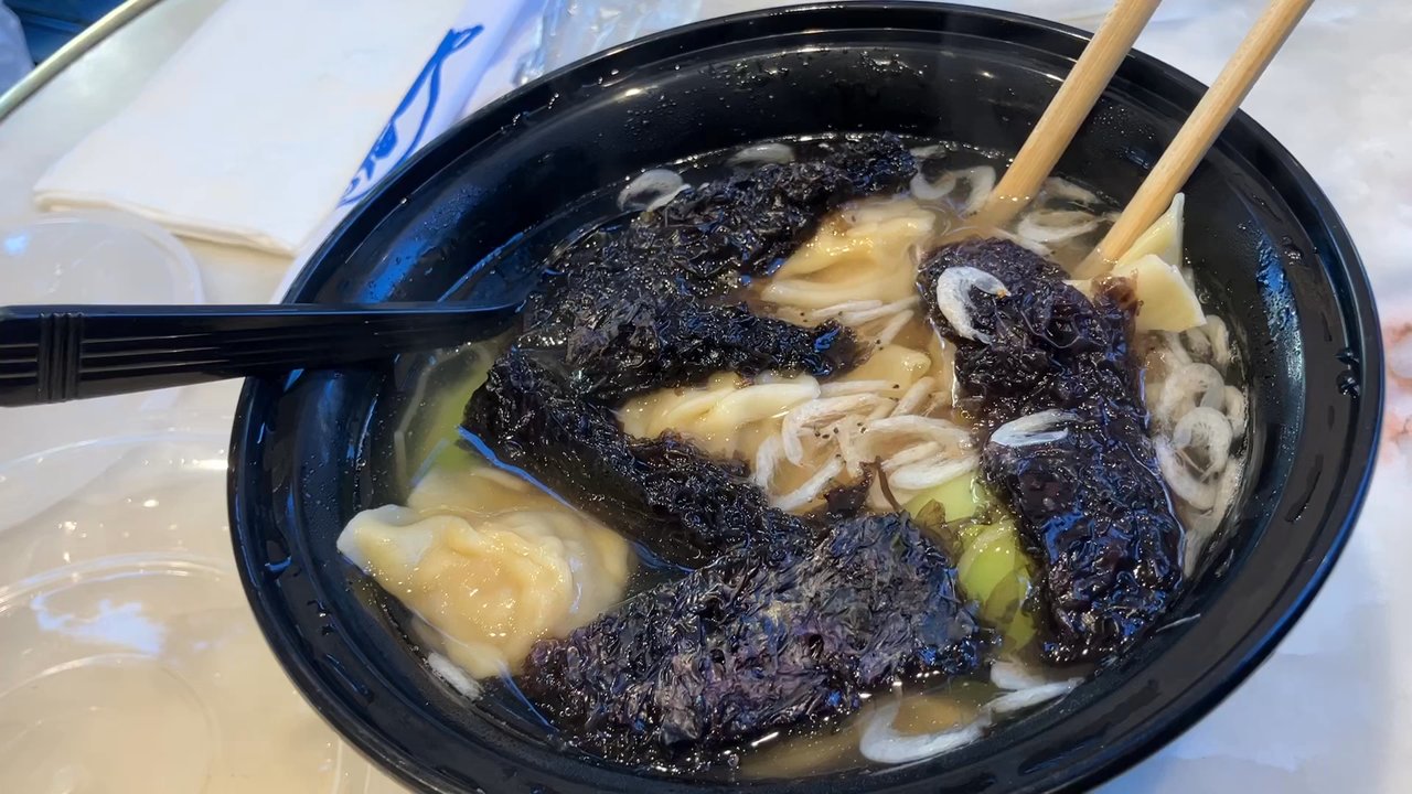 Miss Wonton - Lifting the noodles so you know what it looks like. - Pan Asian Near Me - New York, New York