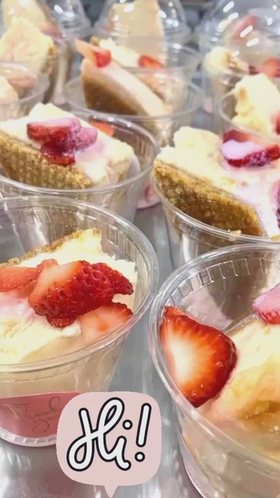 Eat Cakes Bakery - Strawberry cheesecake cups - Cupcakes Near Me - Kannapolis, North Carolina