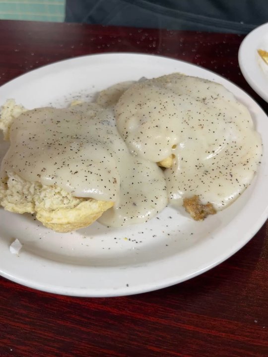Christines Cafe - Can you see the heat coming off these?  The gravy was so good! - Breakfast & Brunch Near Me - Desloge, Missouri