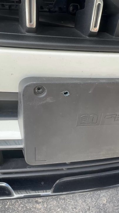 Findlay Cadillac - You can see the additional hole from the added frame. - Car Dealers Near Me - Henderson, Nevada