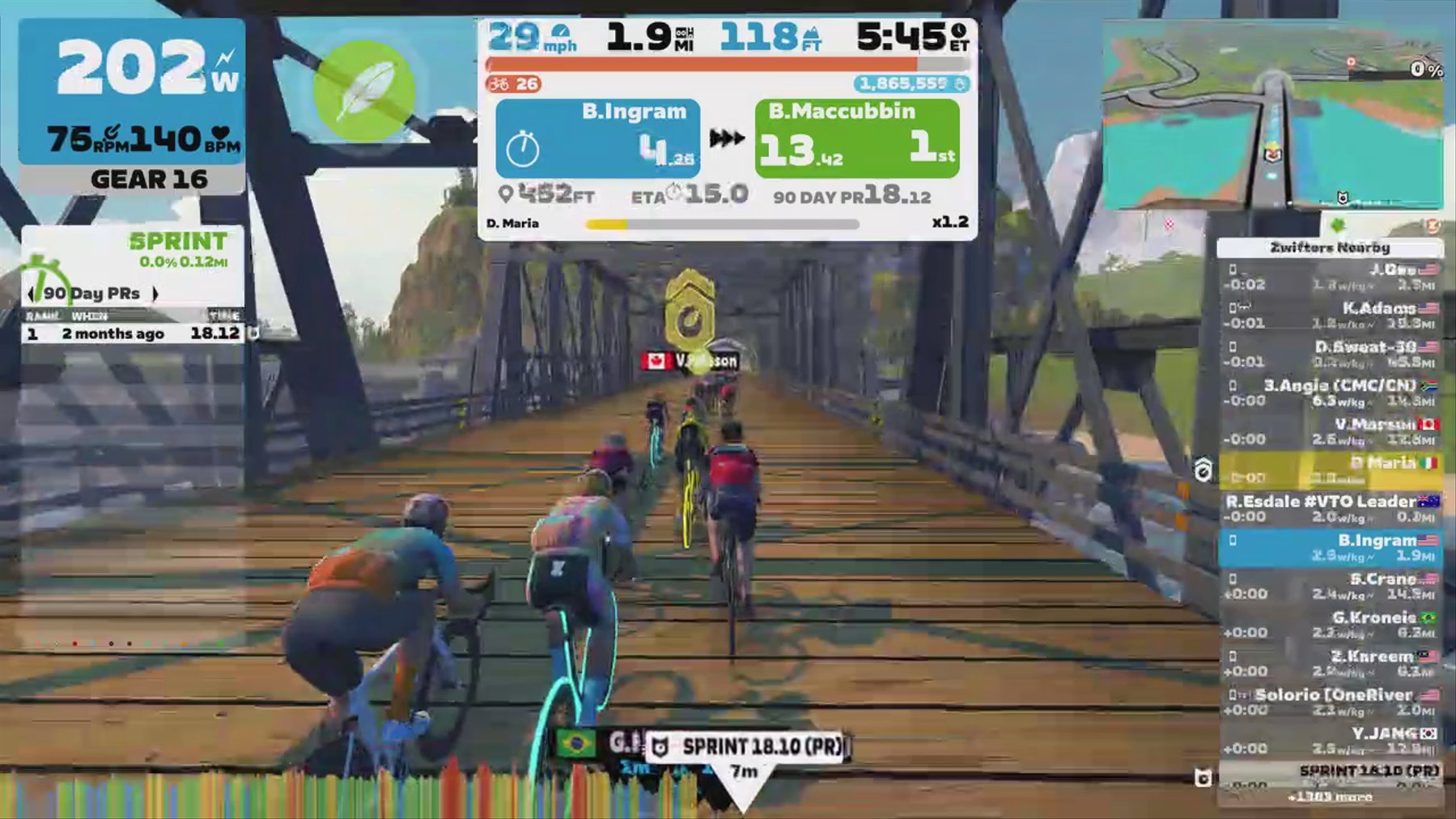 Zwift - Pacer Group Ride: Triple Flat Loops in Watopia with Maria