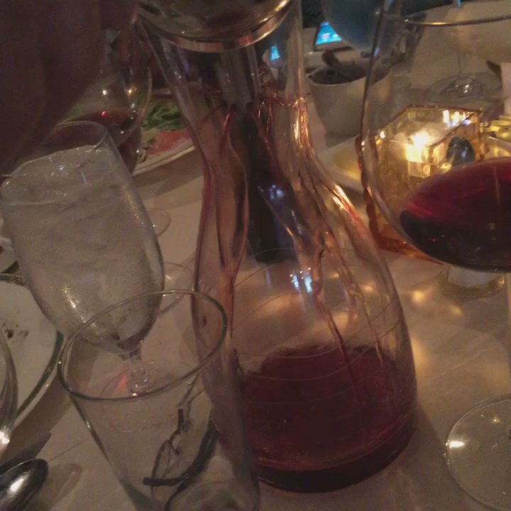 Ristorante Bonaroti - Decanting our bottle of wine - Italian Near Me - Vienna, Virginia