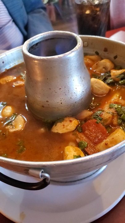 Thai 9 - Seafood Hot Pot Soup, flaming! - Thai Near Me - Dayton, Ohio