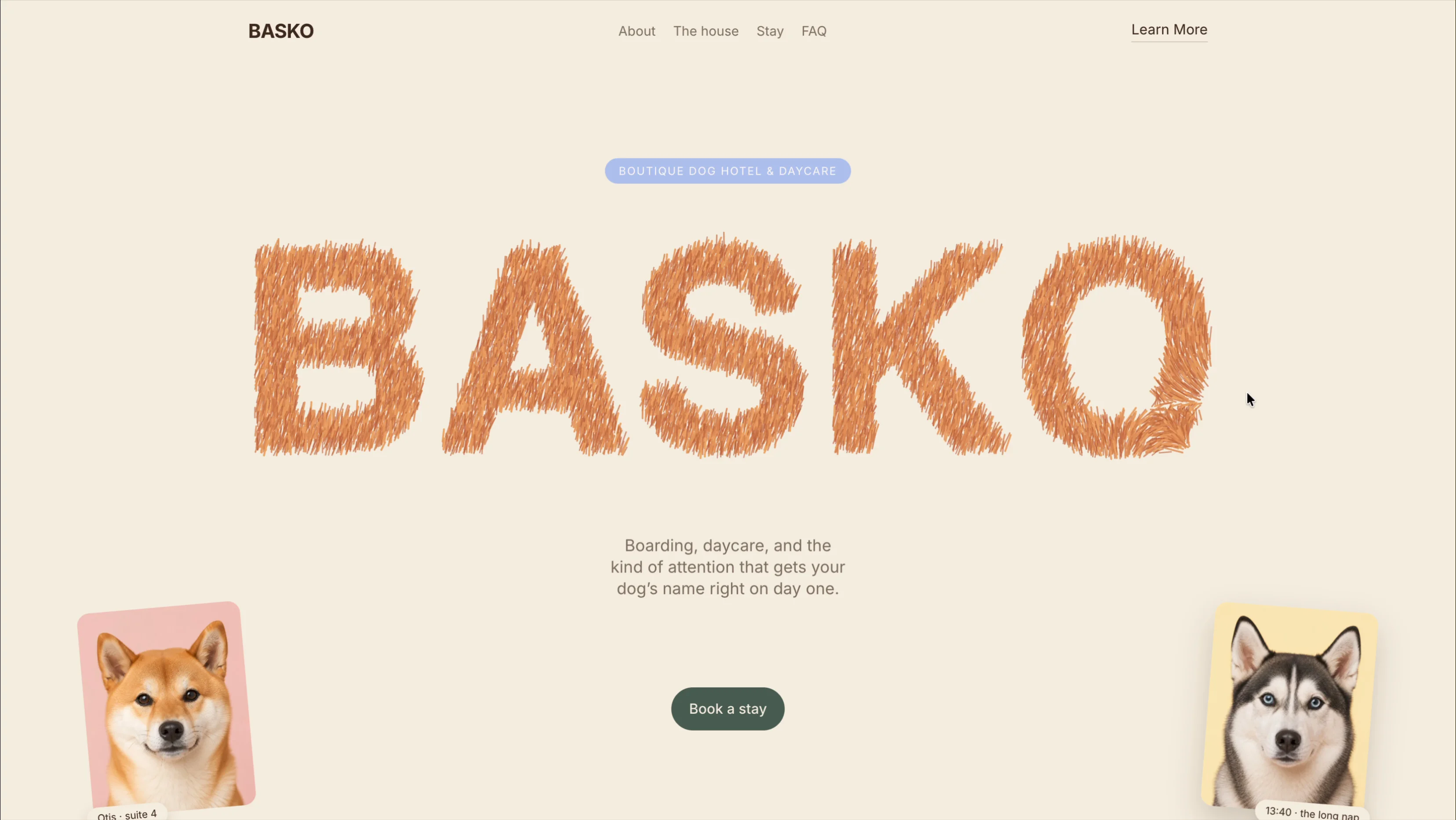 Basko – Boutique dog boarding &amp; daycareOne of my cutest templates :)