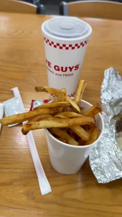 Five Guys - Just a small look at my patty, melt and fries - Burgers Near Me - Durham, North Carolina