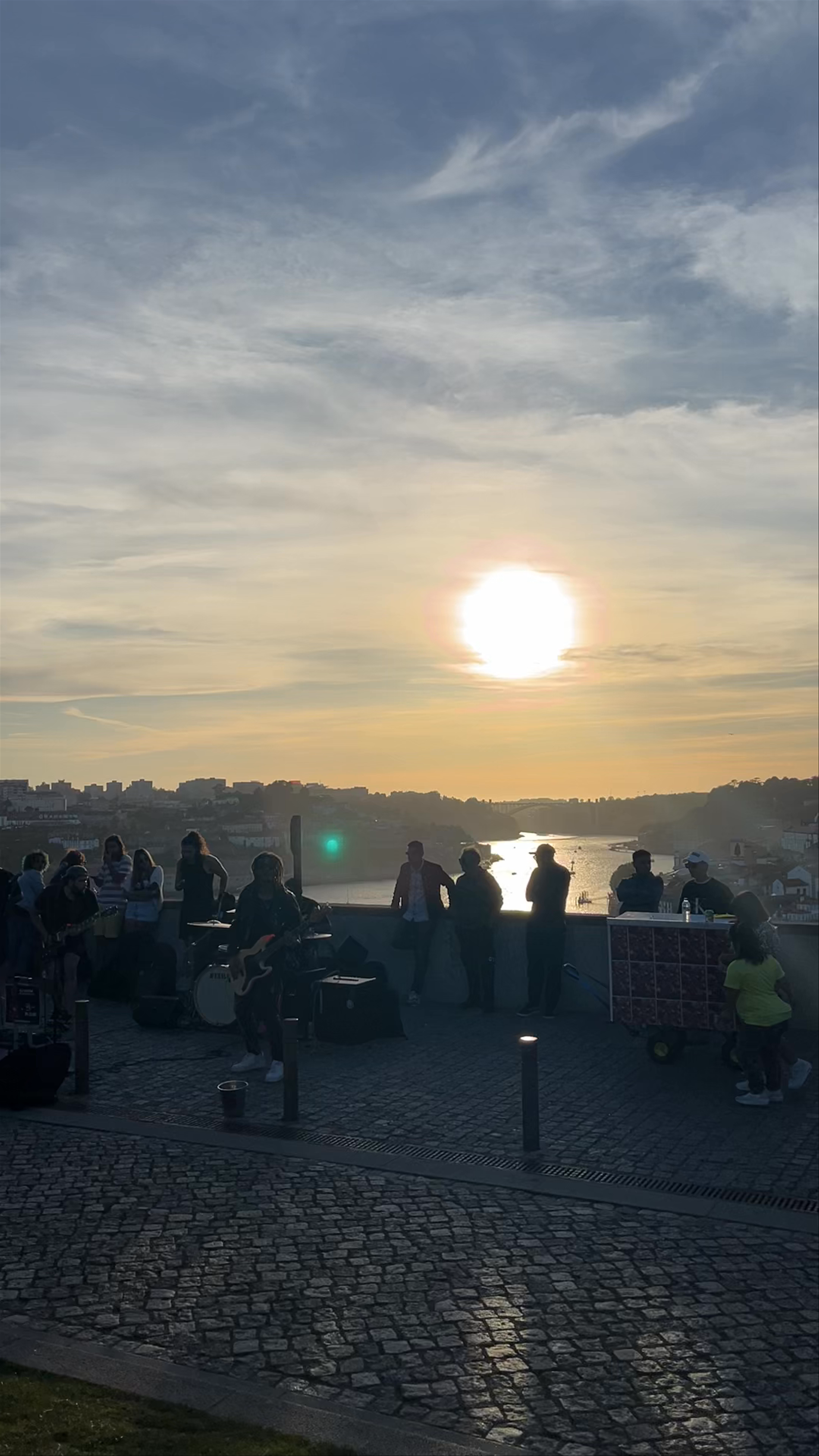 Sunset Music and Crowd at Miradouro do Jardim do Morro, Vila Nova de Gaia