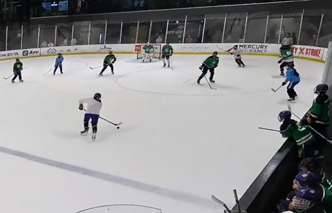 Quinn Albrecht: Top-Notch Goal while covering the point! |High School Varsity Spring League