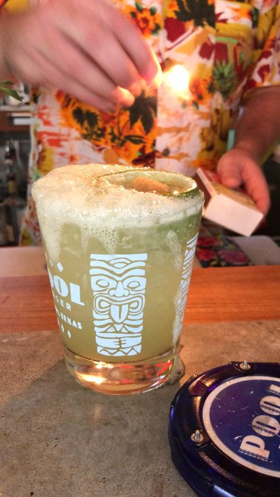 Pool Burger - Mezcal shipwrecked - Tiki Bars Near Me - Austin, Texas