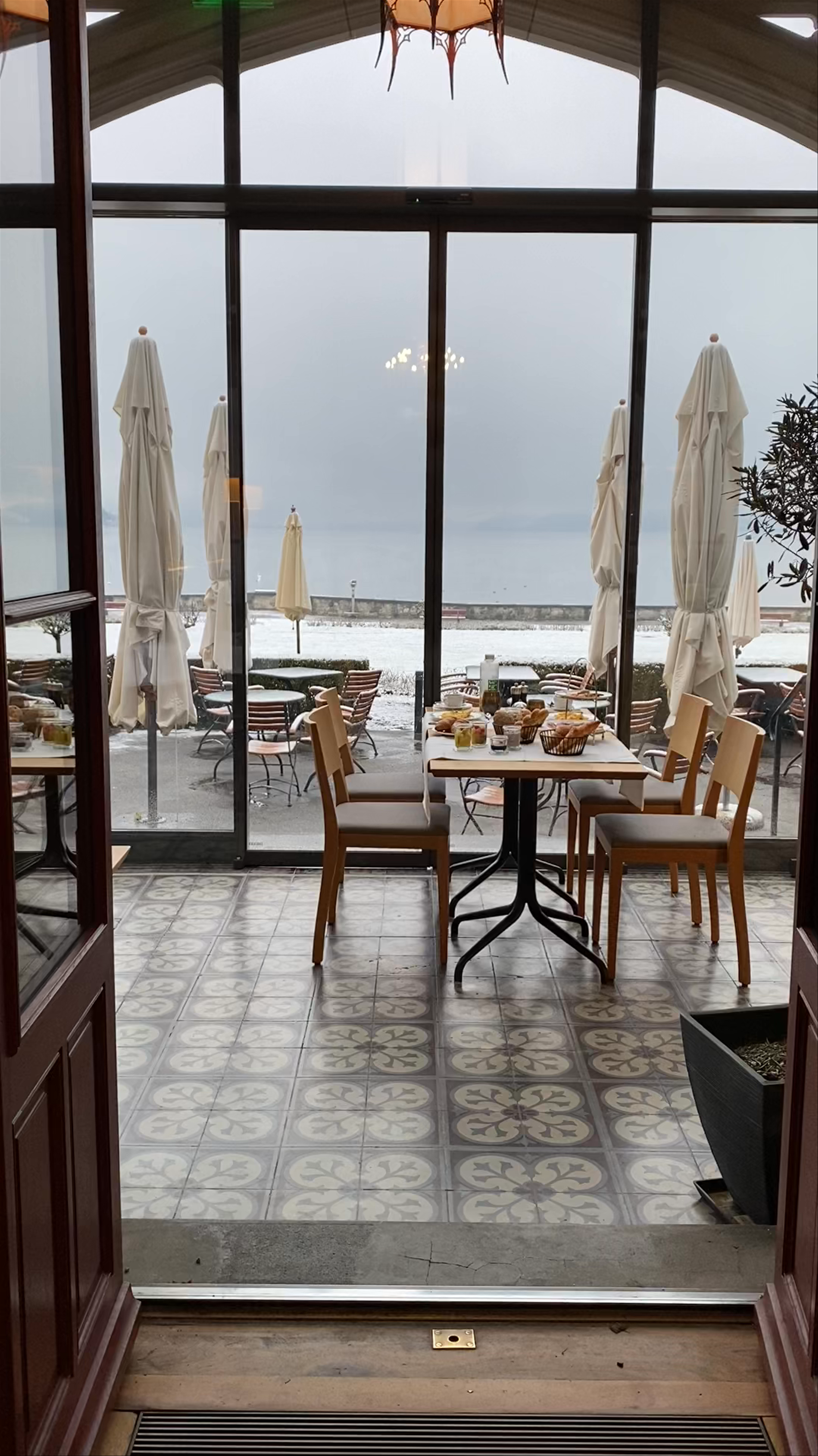 Scenic Winter Breakfast at Schloss Schadau, Thun, Switzerland