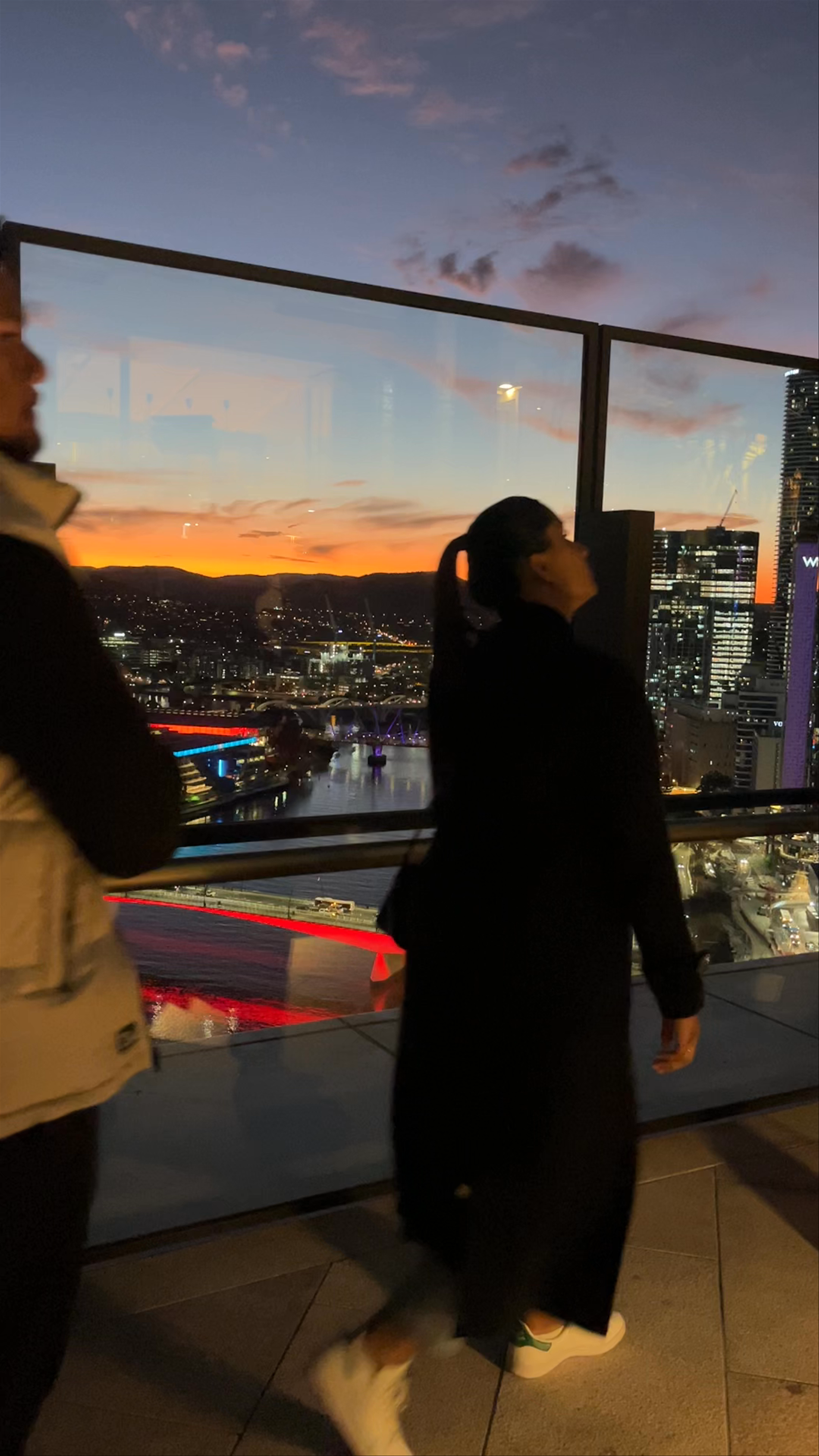 Sunset Panorama from The Star Brisbane Rooftop