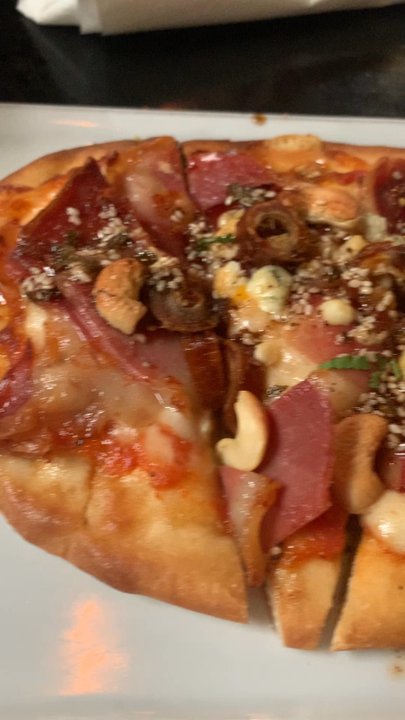 Twisted Oak Tavern - My hard crust Proscuito Date Flatbread $14.95 it was ok nothing special - American Near Me - Camarillo, California