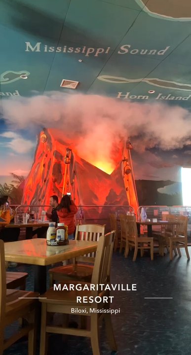 Margaritaville Restaurant - The volcano erupted while we ate! - New American Near Me - Biloxi, Mississippi