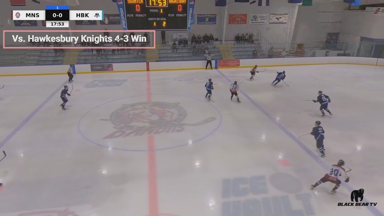 Alexander Bever #3 (White) in 4-3 Win vs. Hawkesbury Knights