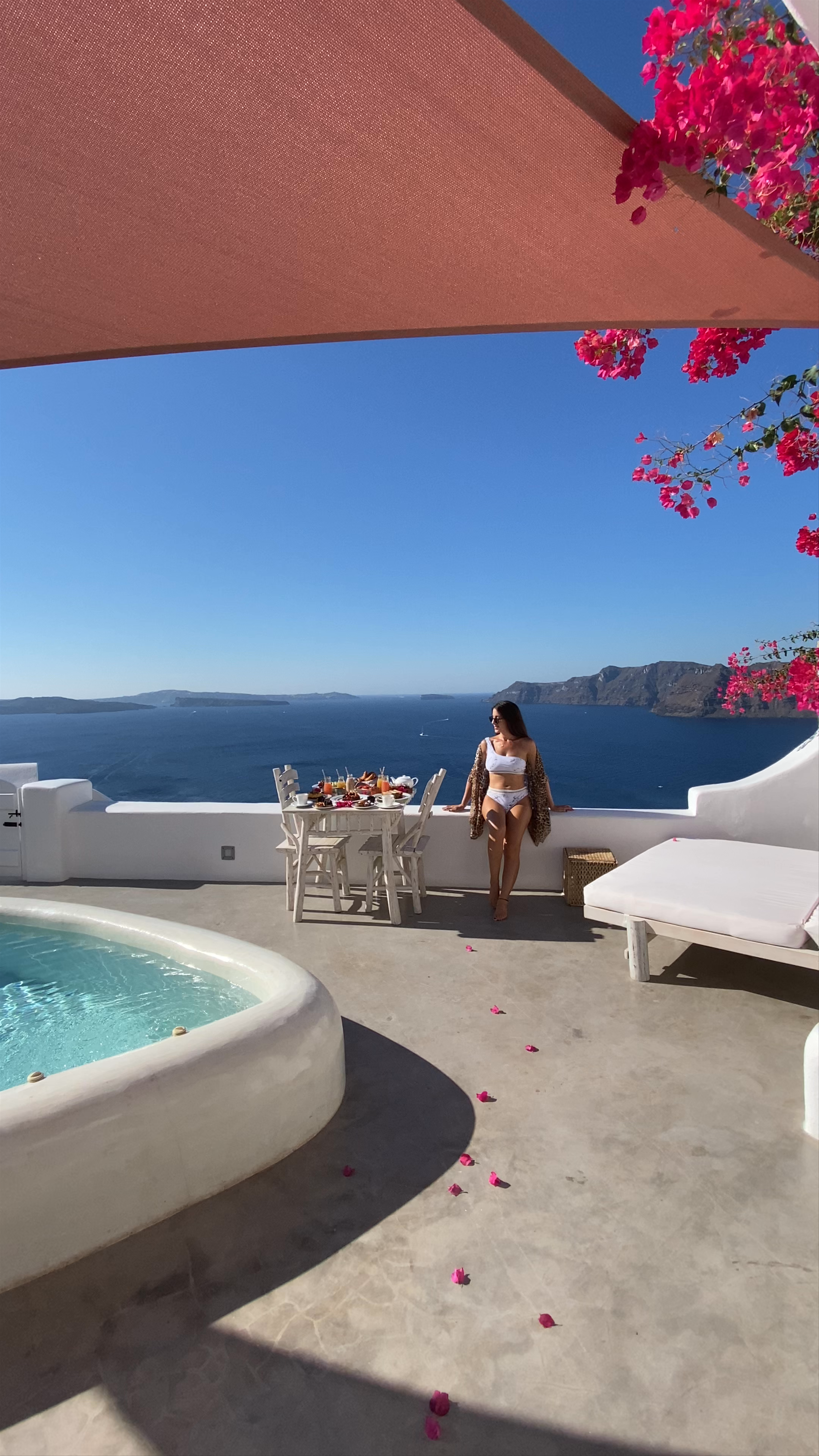 Sun-Kissed Luxury Breakfast with Caldera Views in Oia, Santorini