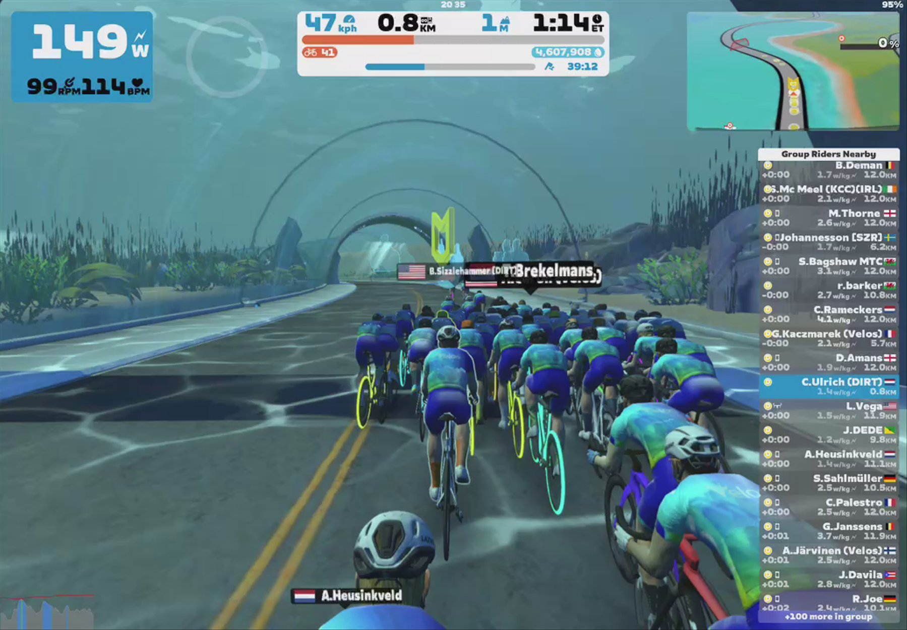 Zwift - Group Ride: Team Velos Social Sprint Series (D) on Flat Route in Watopia