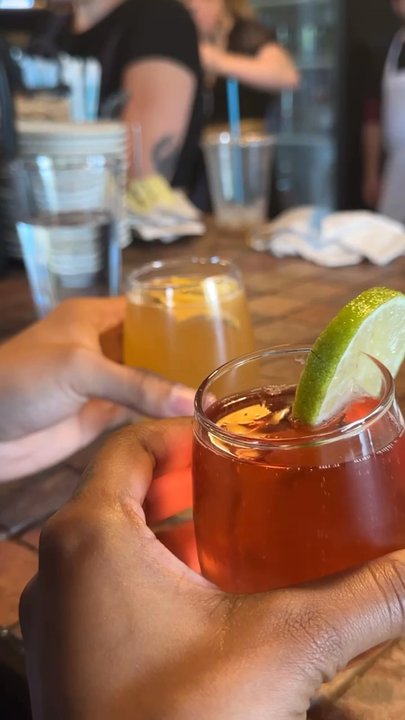 Cafe Mio - Apple cider mimosa and pomegranate mimosa - Wine Bars Near Me - Gardiner, New York