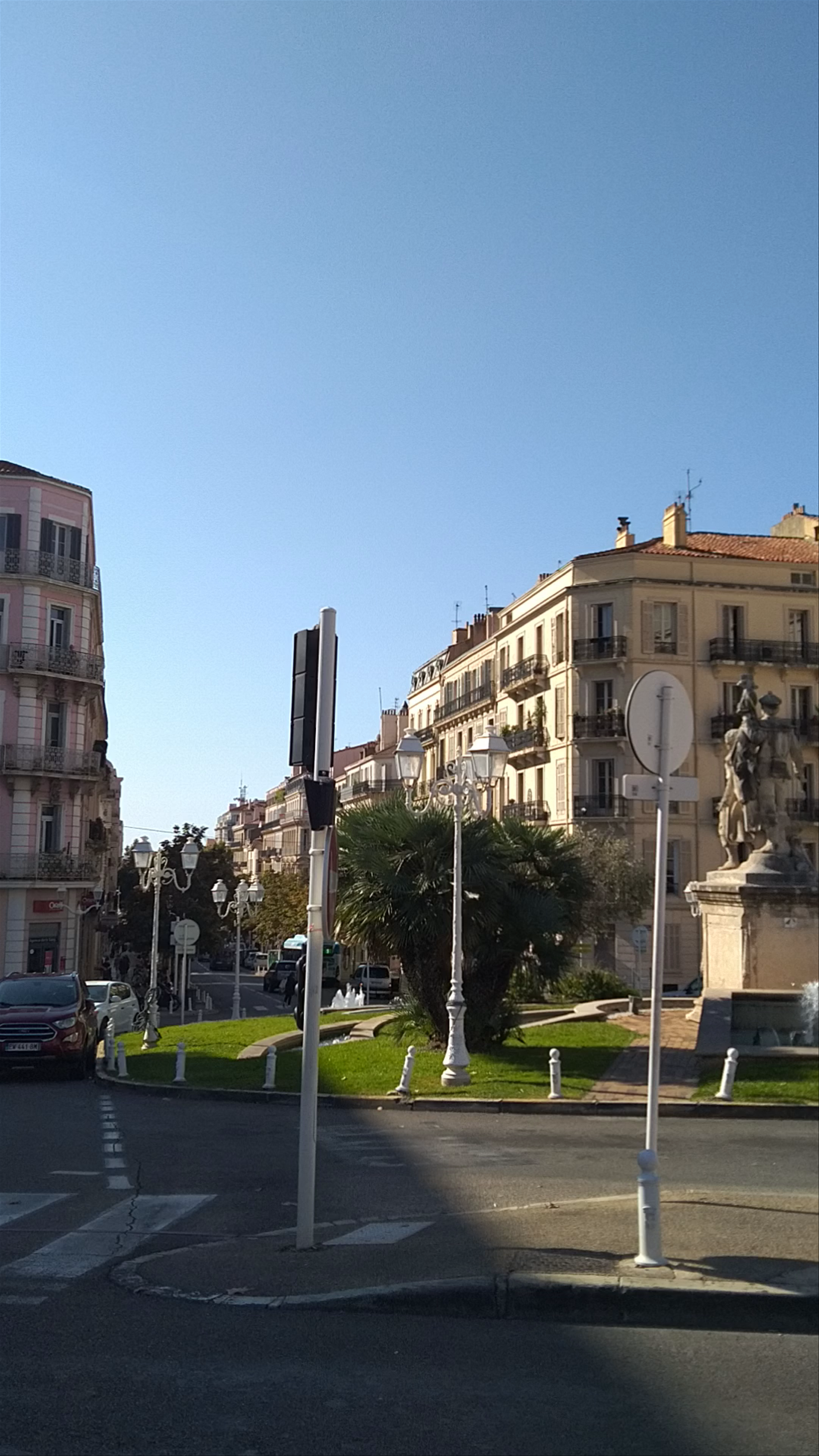 Sunny Afternoon at Gare de Toulon, Place de l'Europe in Toulon, France