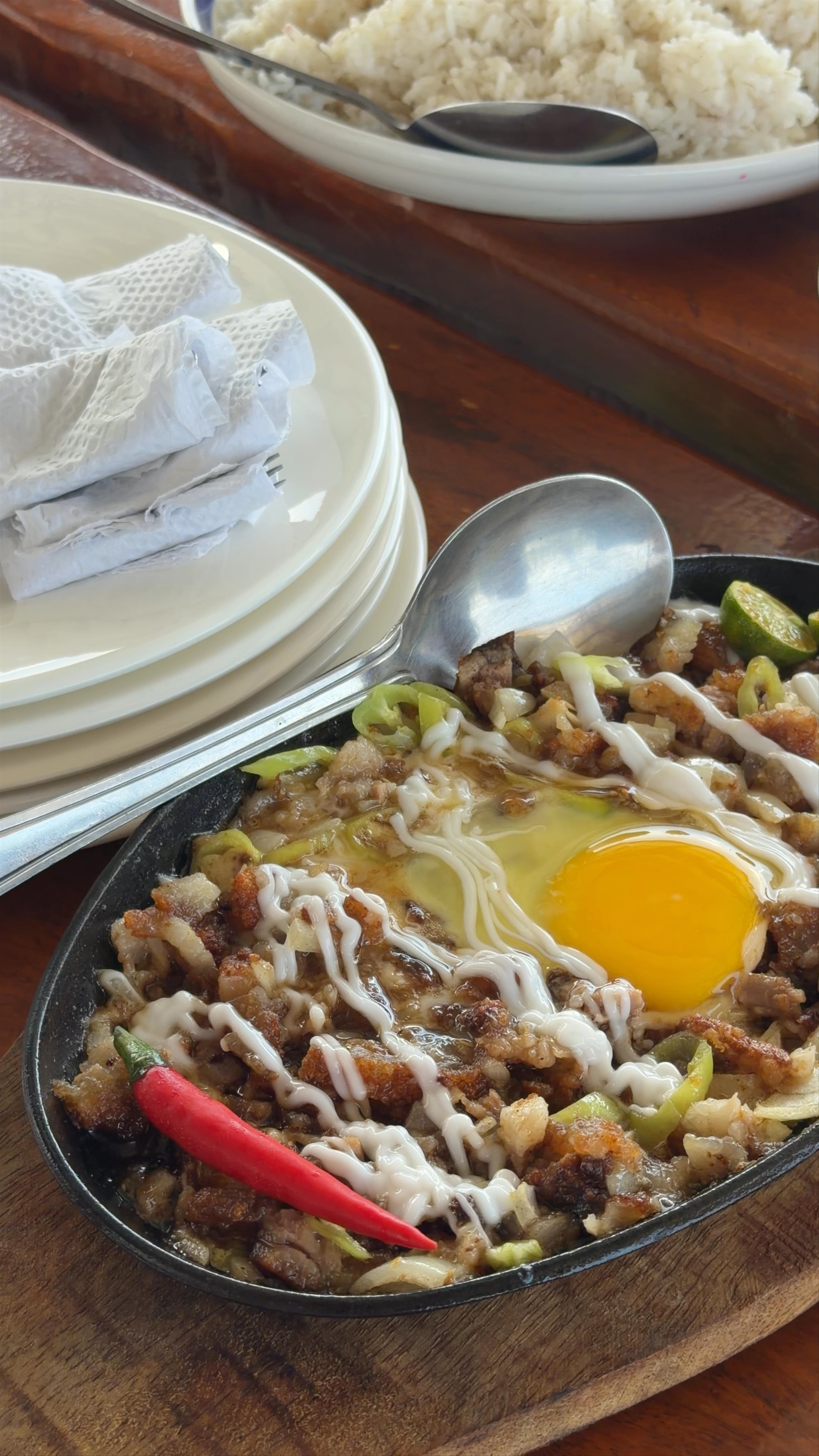 Sizzling Filipino Sisig at Mantham's Grill in Anda, Pangasinan