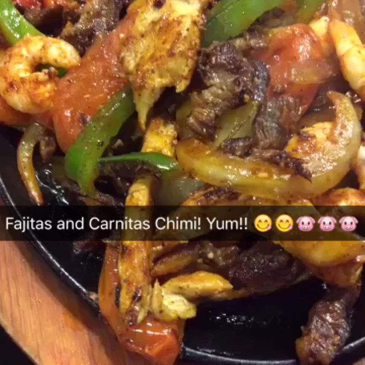 La Fonda - Fajitas Trio & Carnitas Chimi. Yum! - Mexican Near Me - Bakersfield, California