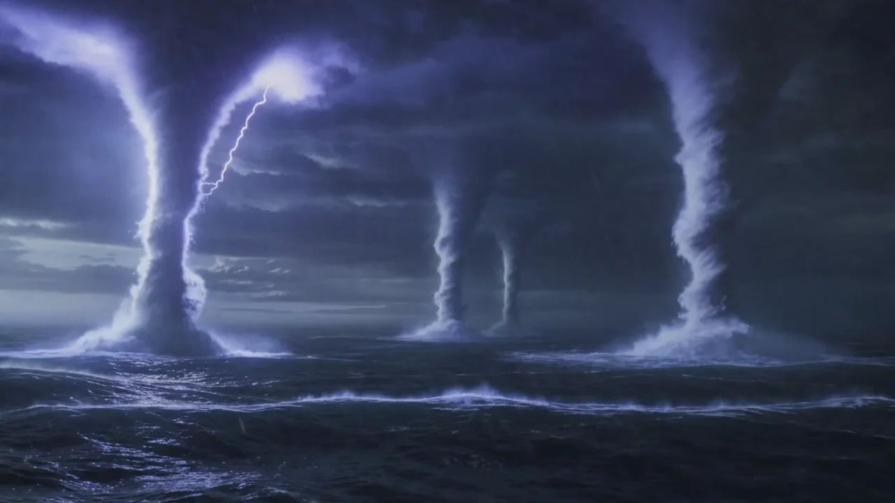 The Four Winds Strike the Great Sea