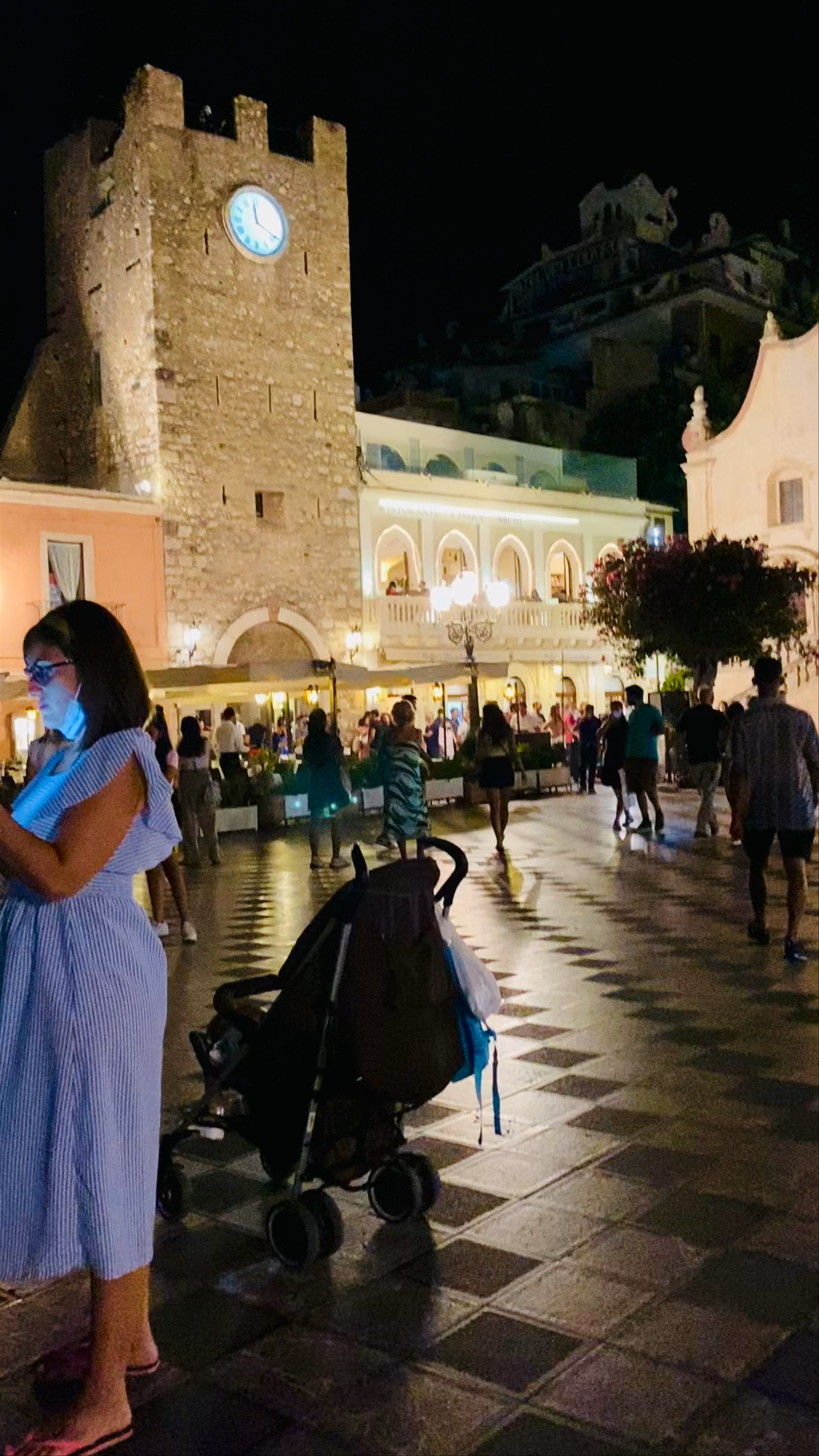Night Stroll Through Piazza Duomo, Taormina