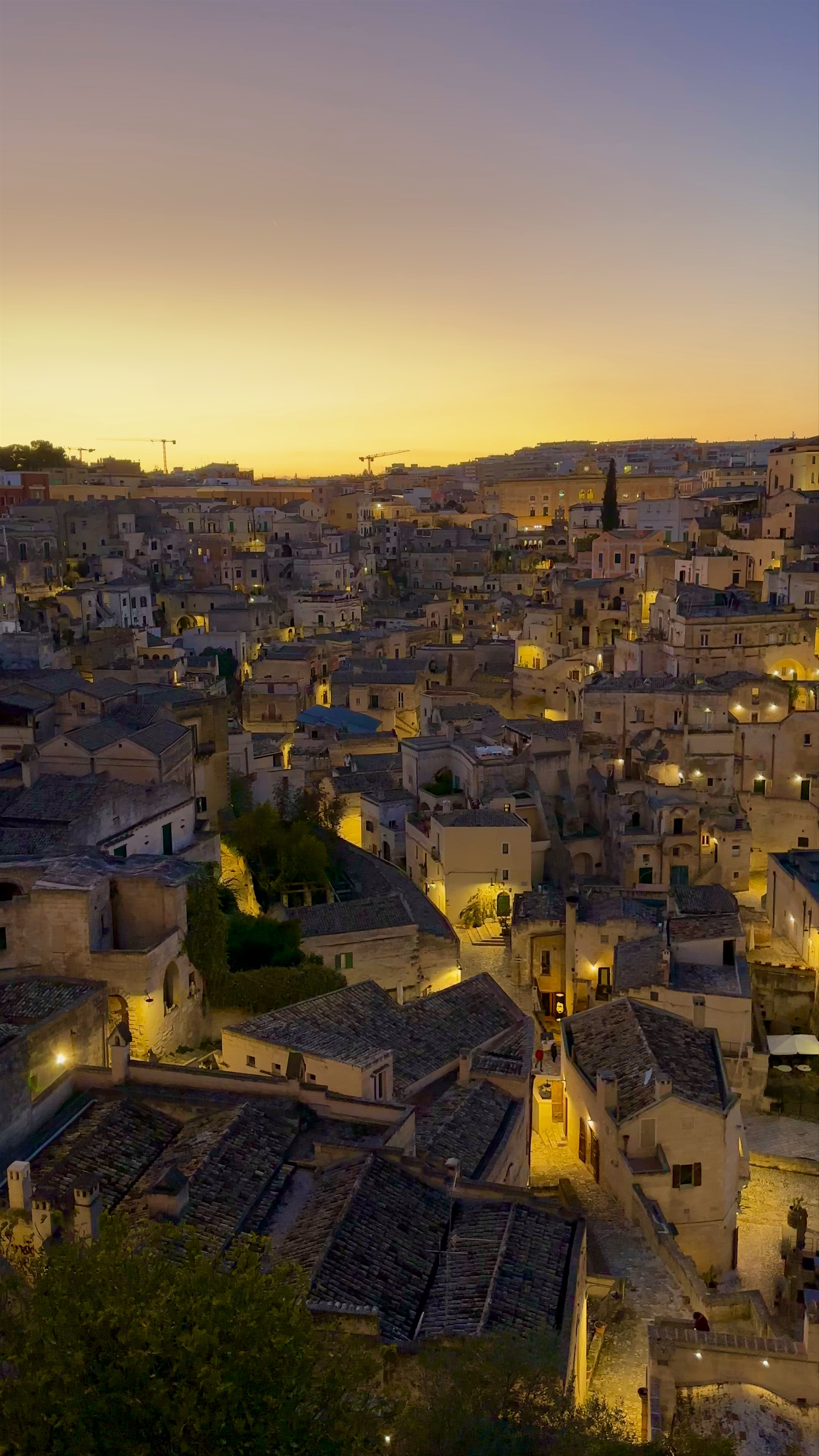 Matera Cathedral at Twilight: A Magical Evening in Matera, Italy