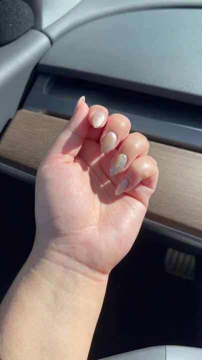 Christina Nails - Cat eye with extra sparkle added by Christina - Nail Salons Near Me - Newark, California