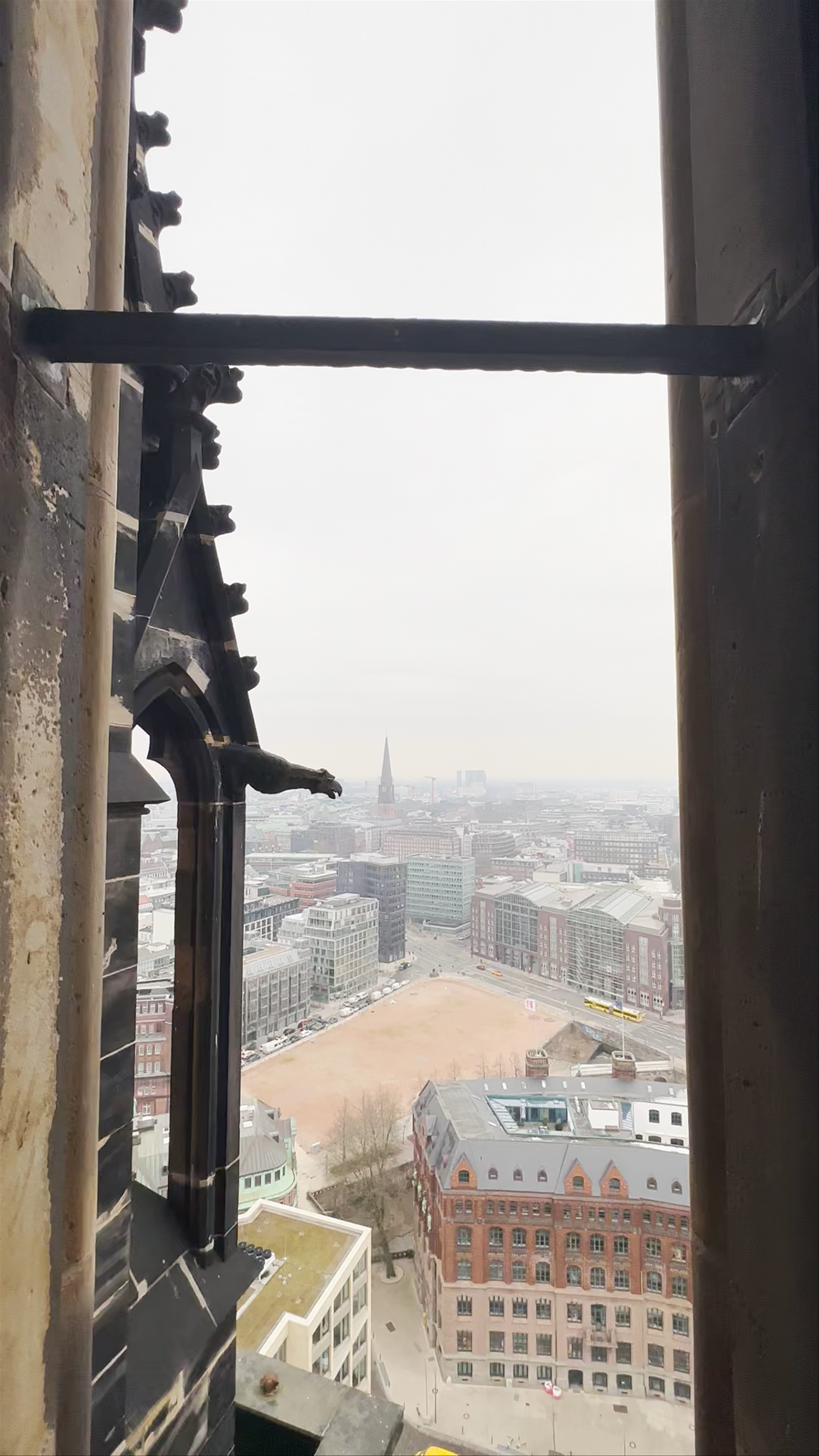 Stunning Panoramic View from Mahnmal St. Nikolai in Hamburg