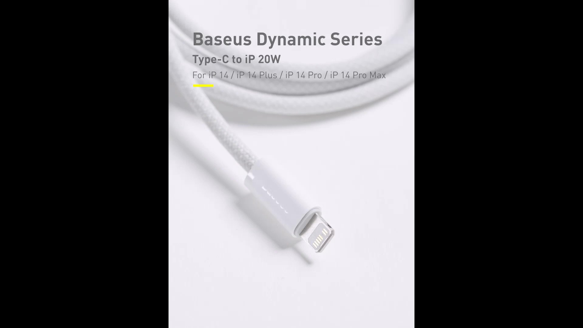 Baseus Dynamic Series Type-C to Lightning Cable - 20W PD Fast Charging & 480Mbps Data Transfer