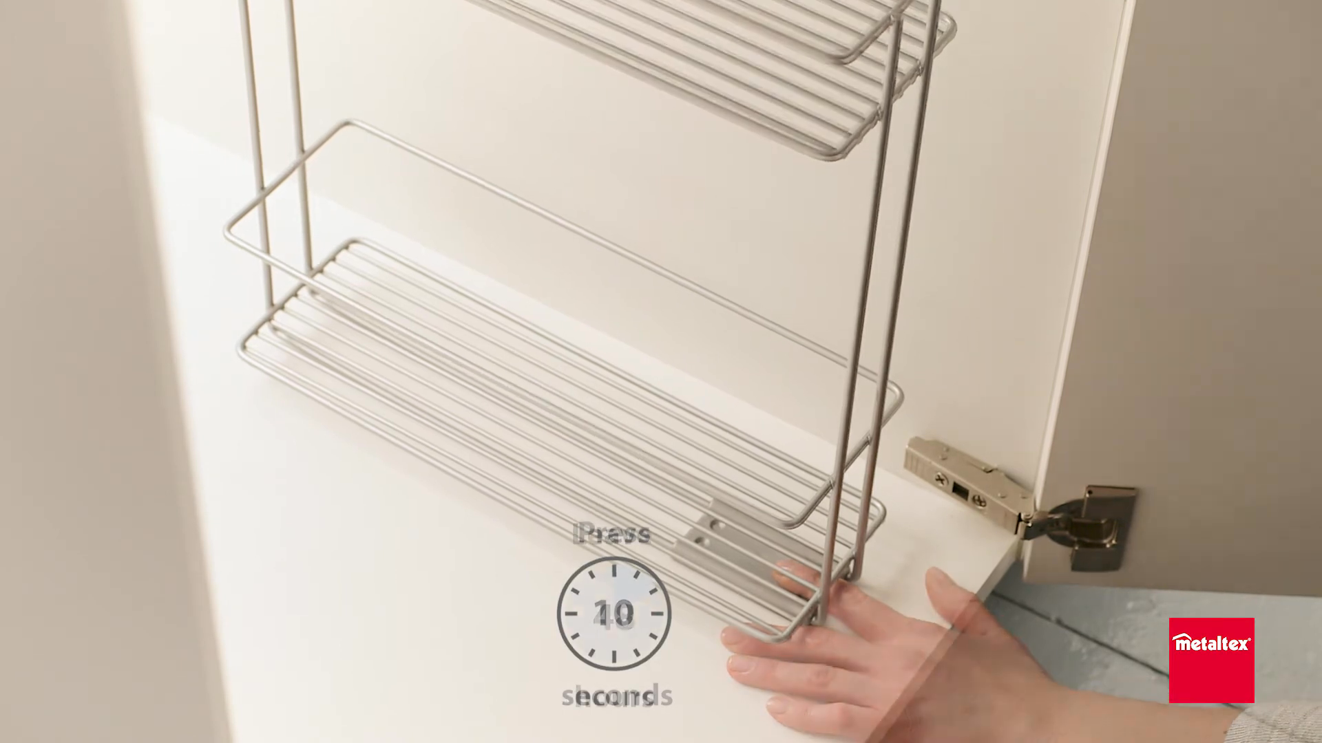 Metaltex In & Out 2 Tier Sliding Spice Rack - Silver