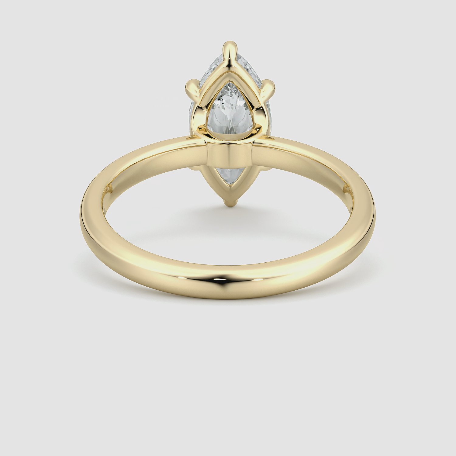 The Signature 6 Prong | Marquise | 18k | Yellow Gold | bandAccent: Plain | bandWidth: large | hiddenHalo: no | diamondOrientation: vertical | caratWeight: other