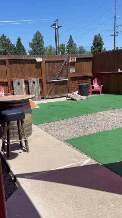 The Toasted Barrel - This is an amazing outdoor space, but it was too hot for us on this day! Next time - Whiskey Bars Near Me - Grants Pass, Oregon