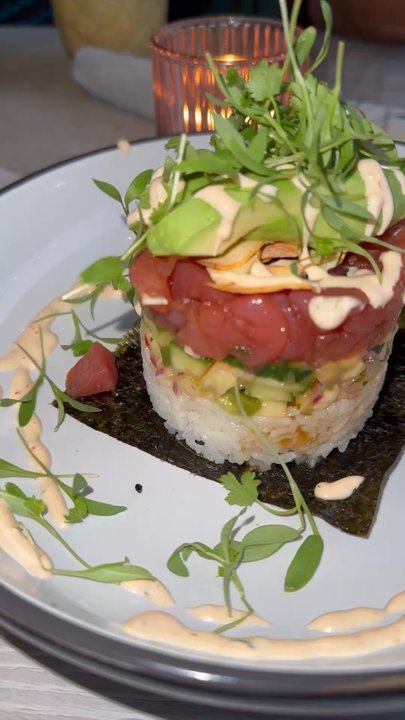 Coral Del Mar - Ahi Poke Stack - Asian Fusion Near Me - Del Mar, California