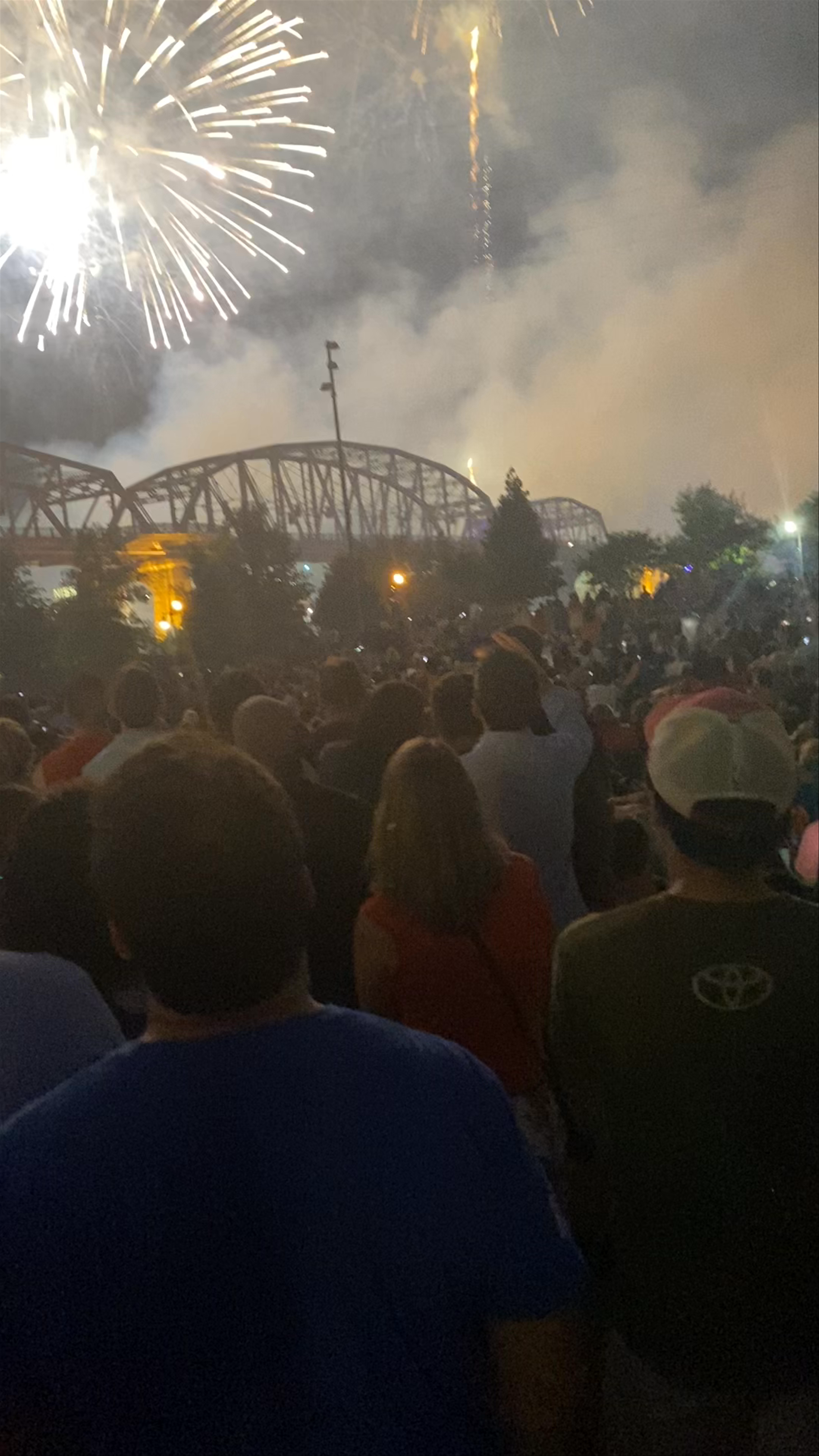 Nashville Fireworks over Cumberland River