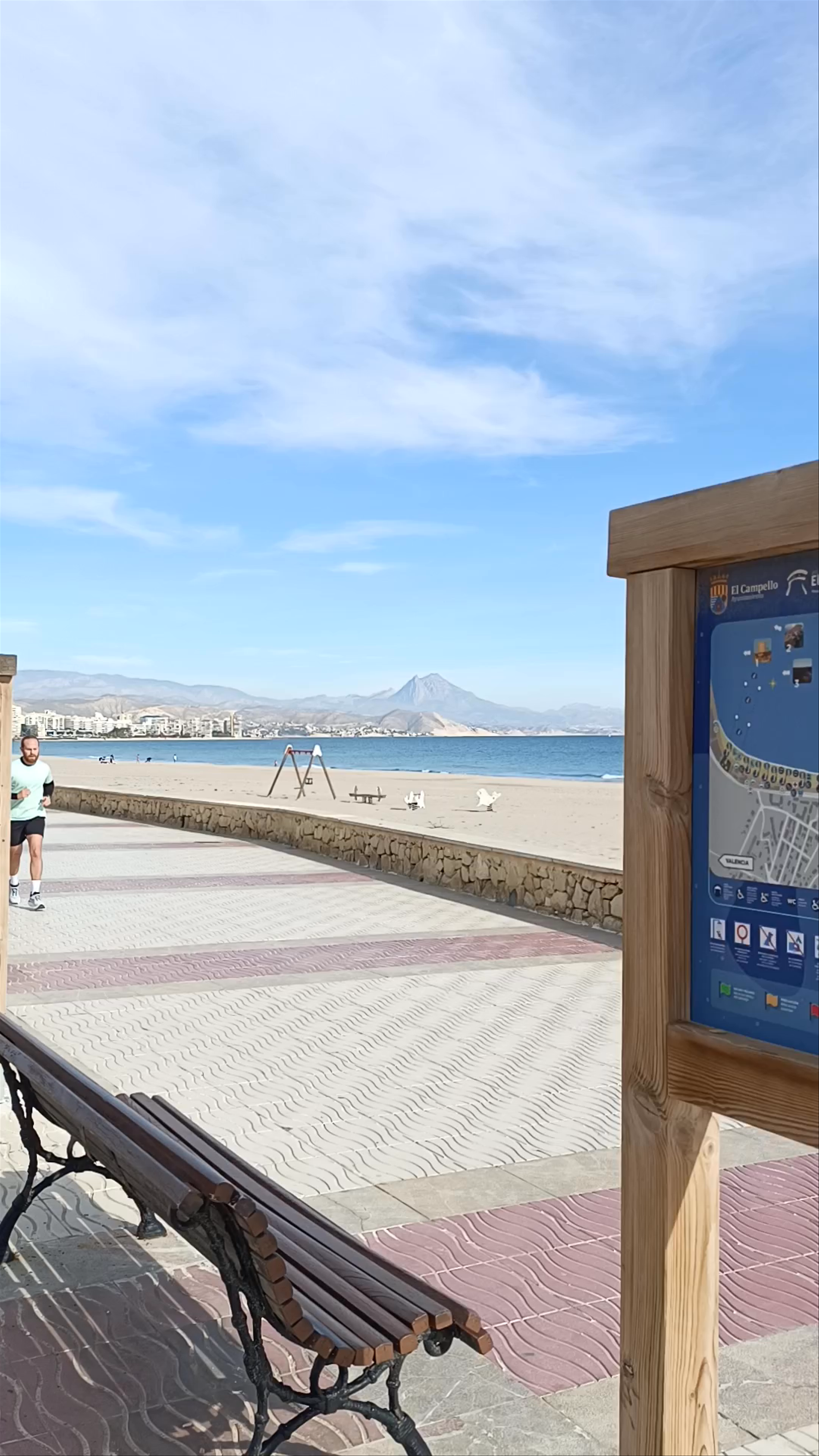 Morning Stroll and Jog Along Playa Muchavista Beach, El Campello, Spain