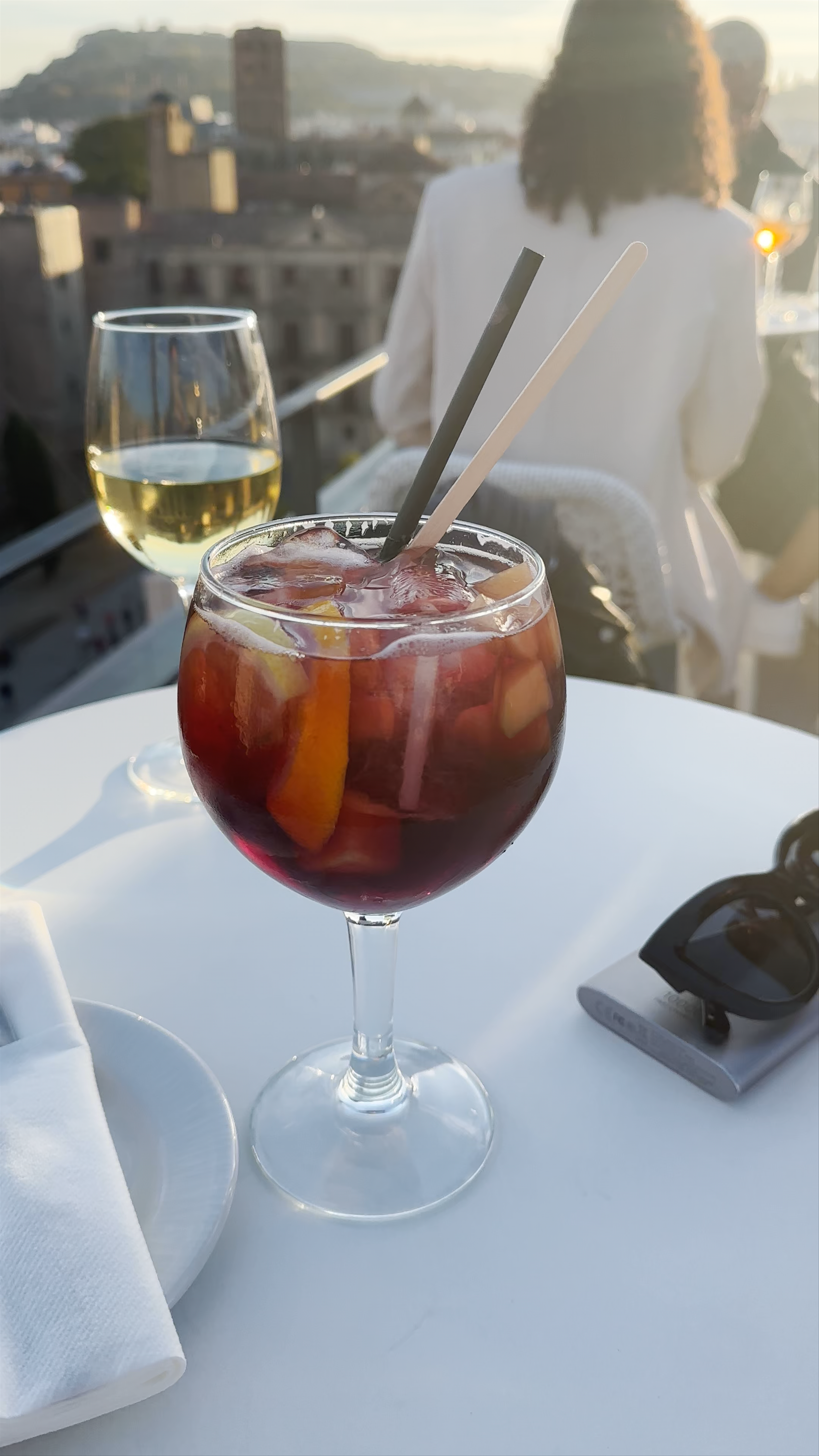 Sunset Rooftop Drinks with a View of Barcelona's Gothic Quarter