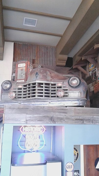 Rustwater Kitchen & Taproom - What's that car doing up there and who does it belong to? - Beer Bar Near Me - Fairfield, California