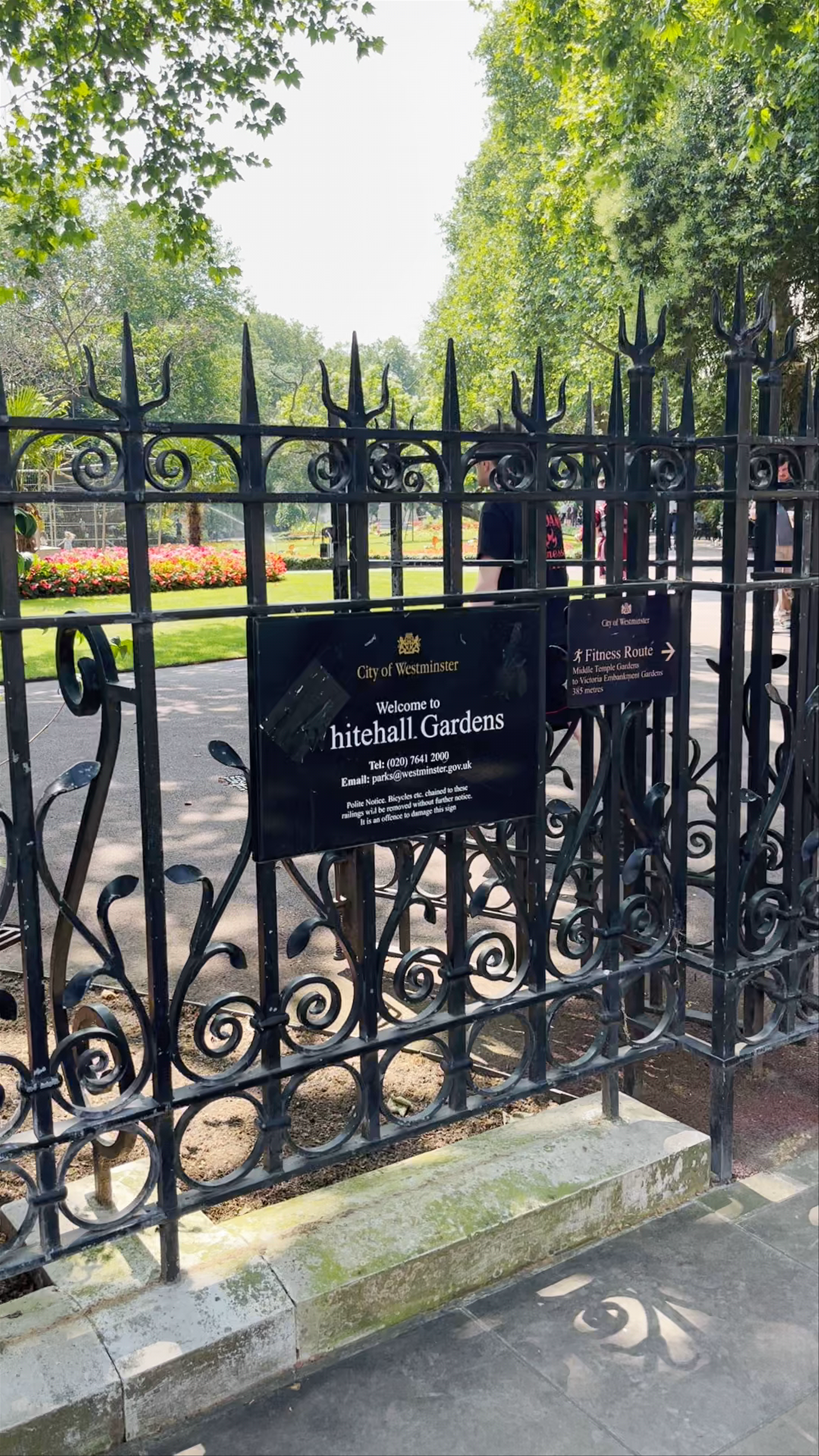 Soothing Stroll Through Whitehall Gardens, London