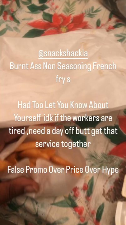Snack Shack Gardena - Burnt French fries - Burgers Near Me - Gardena, California