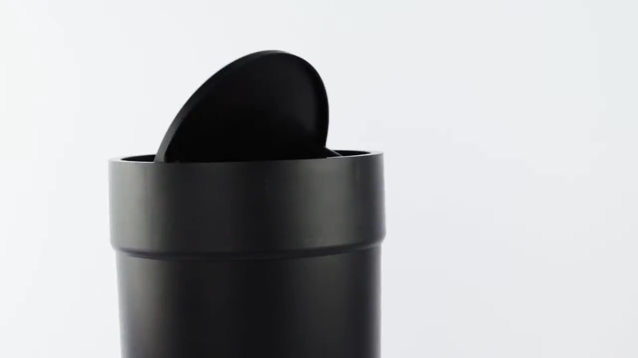 Touch Waste Can with Lid - Grey