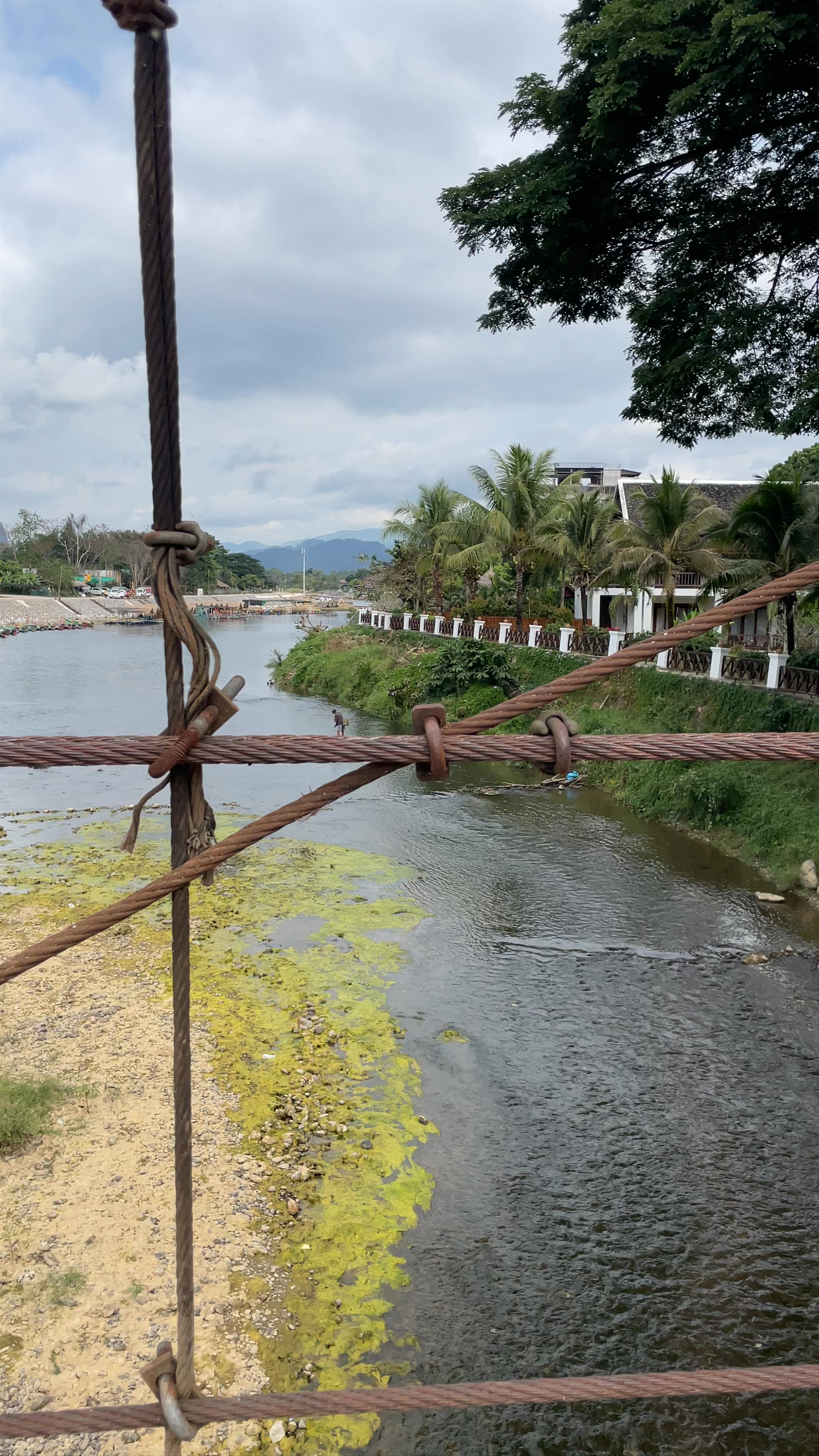 Namsong Bridge: Serene Riverside Views in Vang Vieng, Laos