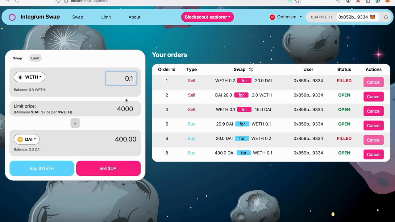 IntegrumSwap video demo