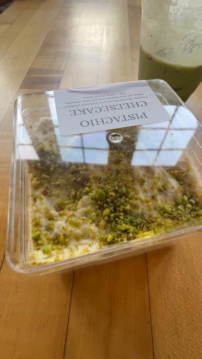 Immersion Express - Love the clean packaging on the cheesecake! Their Pistachio Cheesecake is what I enjoyed the most - Coffee & Tea Near Me - Carlsbad, California