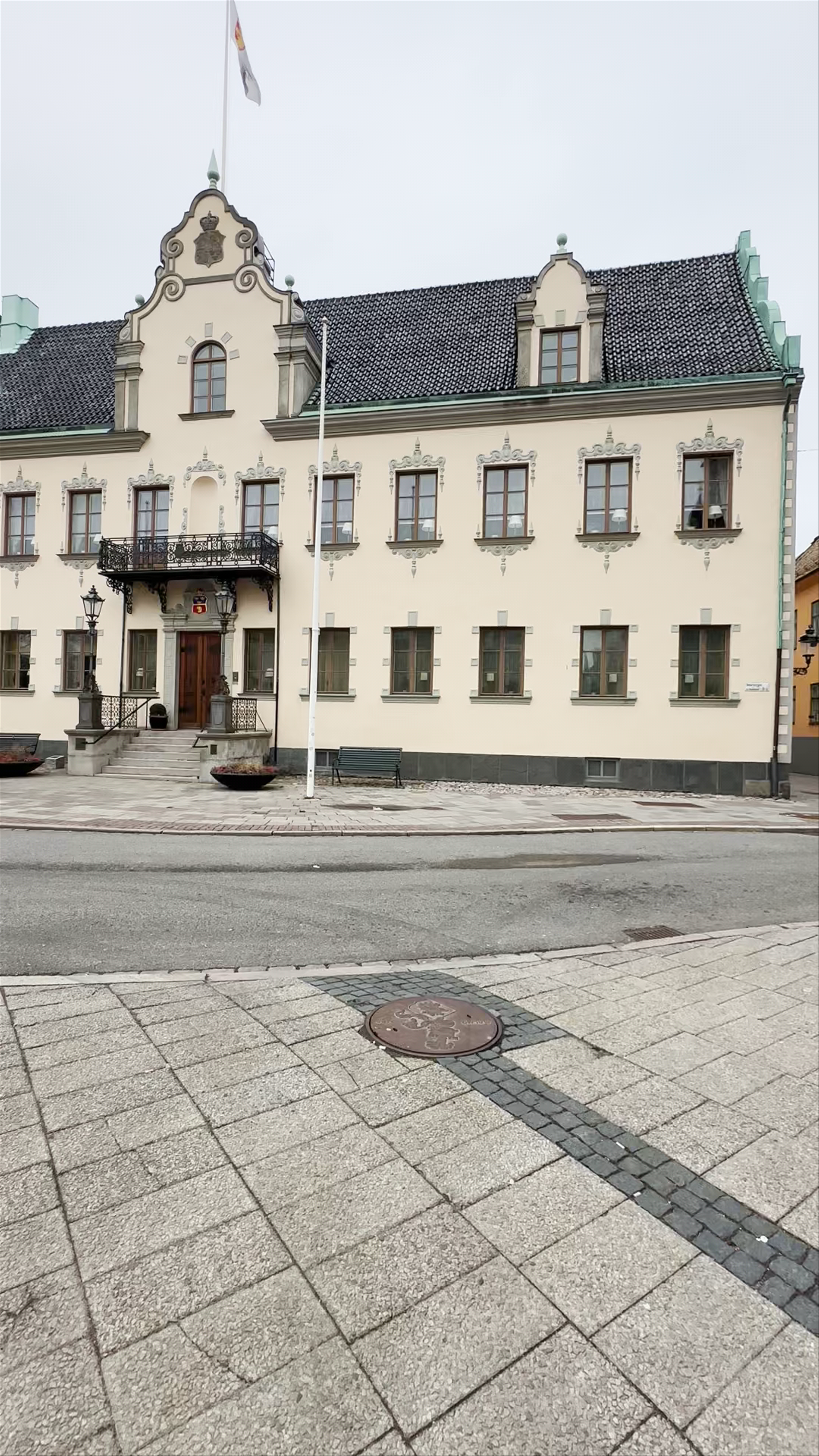 Torgbrunnen and Stortorget Historic Square in Malmö, Sweden